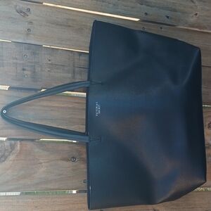 Victoria's Secret black vinyl tote bag